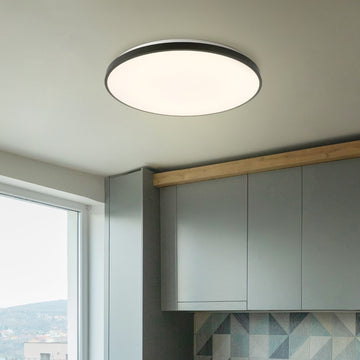 Astrid 21.25" Modern Minimalist Iron Circle Integrated LED Flush Mount - JONATHAN Y